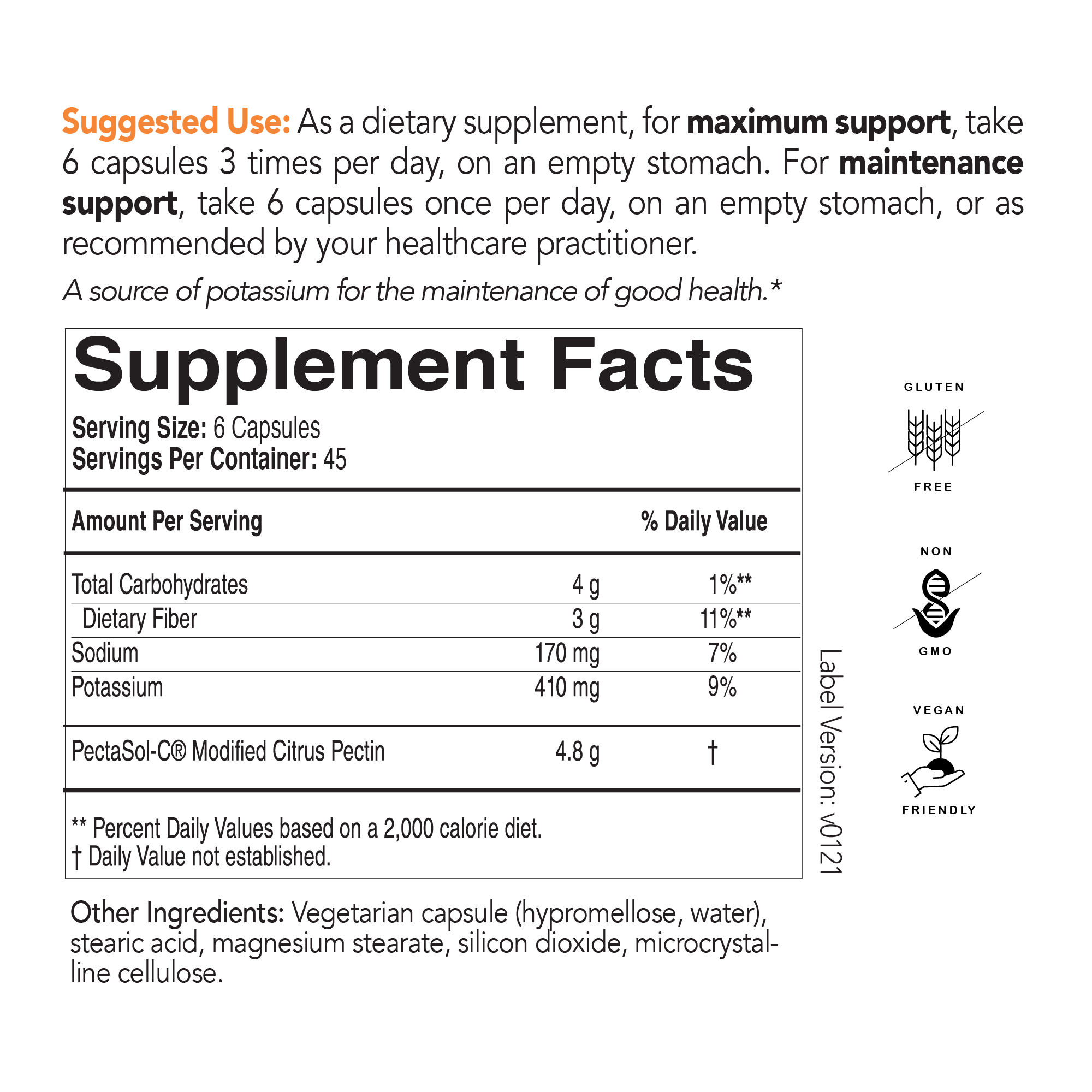 PectaSol C Capsules supplement facts