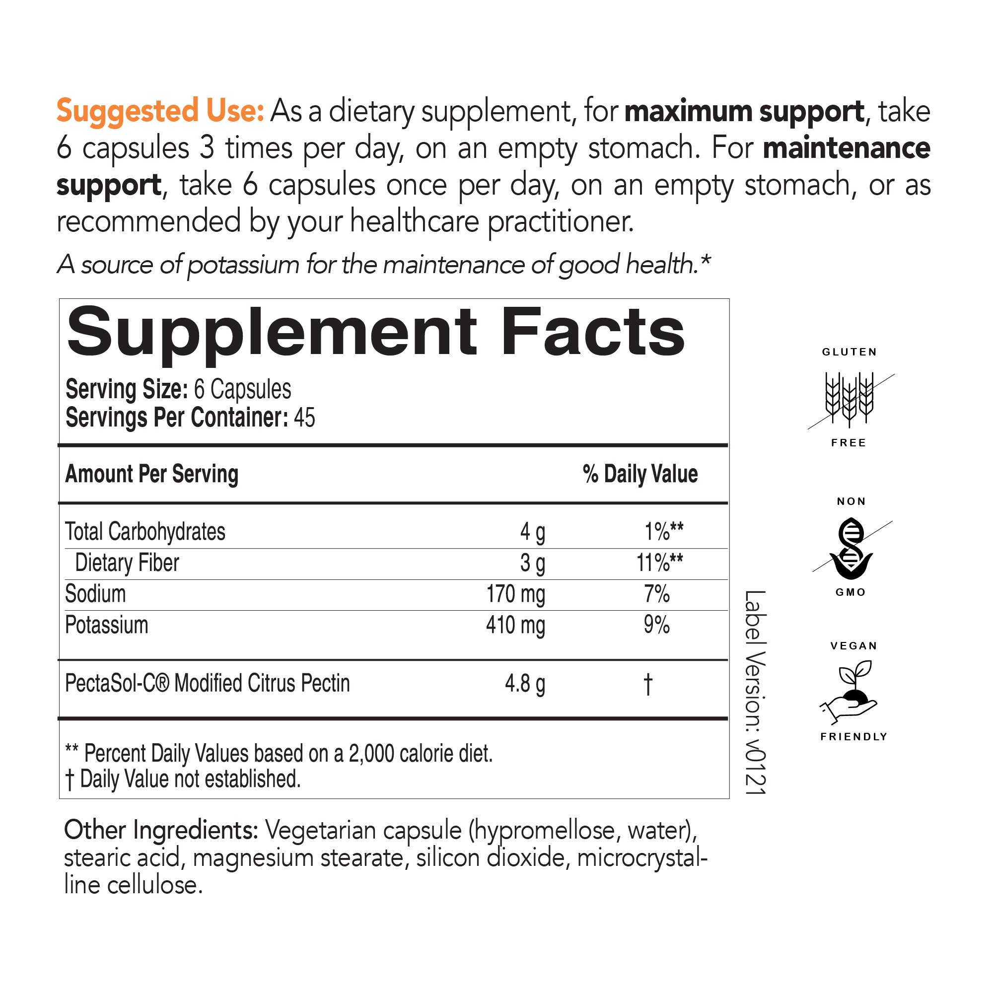 PectaSol C Capsules supplement facts