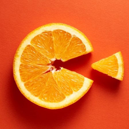 Orange Slice demonstrating bioavailability of Vitamin C