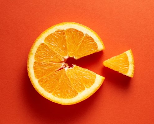 Orange slice representing liposomal vitamin c supplement 