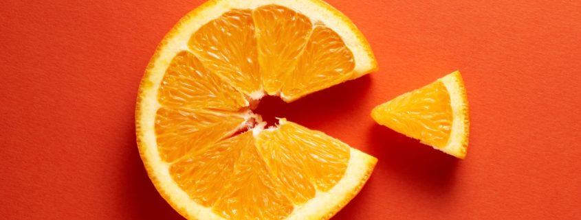 Orange Slice demonstrating bioavailability of Vitamin C
