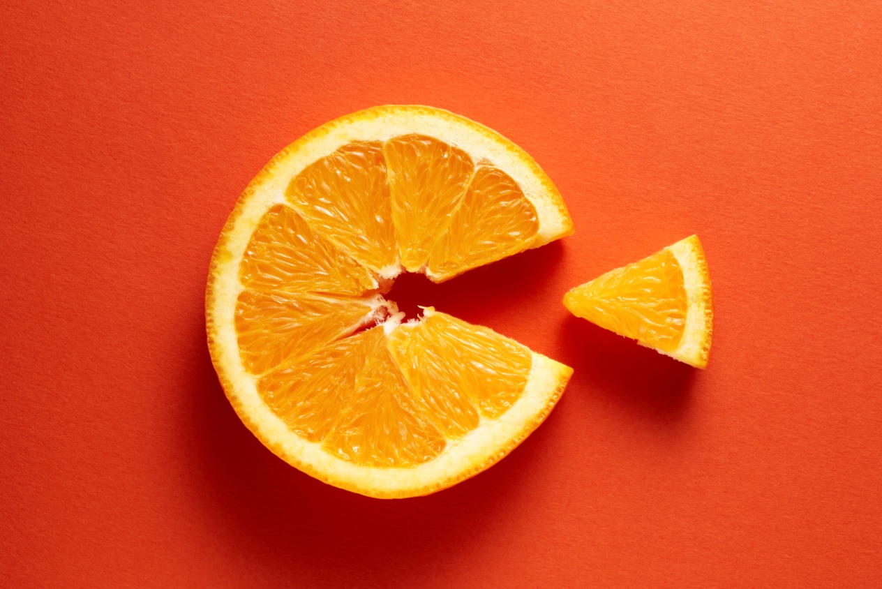 Orange Slice demonstrating bioavailability of Vitamin C